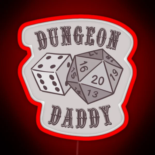 Dungeon Daddy Unisex Led Dungeon Master Gift Dnd Led For Daddy Dnd Gifts Roleplaying Daddy Led RGB Neon Sign