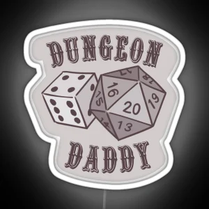 Dungeon Daddy Unisex Led Dungeon Master Gift Dnd Led For Daddy Dnd Gifts Roleplaying Daddy Led RGB Neon Sign