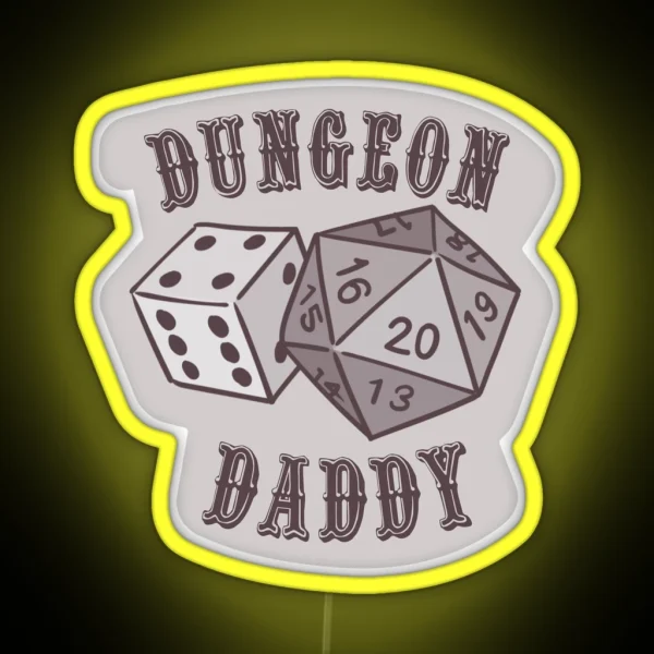 Dungeon Daddy Unisex Led Dungeon Master Gift Dnd Led For Daddy Dnd Gifts Roleplaying Daddy Led RGB Neon Sign