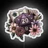 Dungeon Master D20 Amethyst Version Tabletop Gaming Dice RGB Neon Sign
