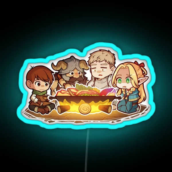 Dungeon Meshi Campfire RGB Neon Sign