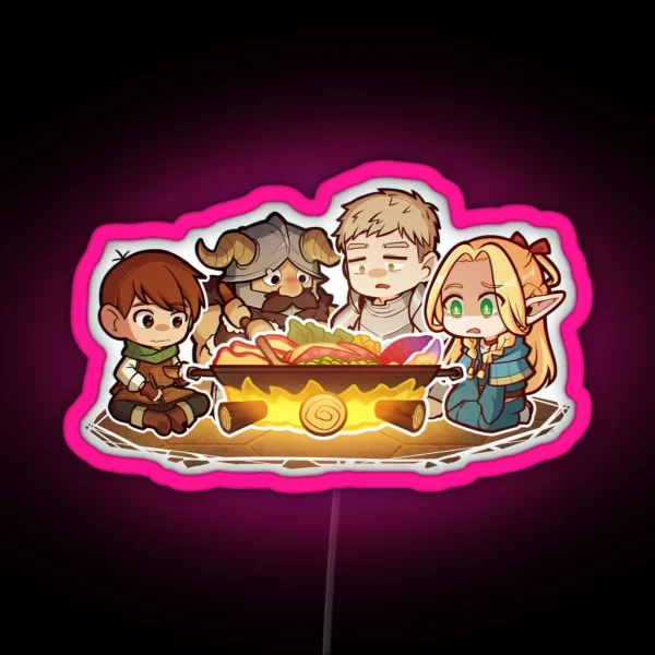 Dungeon Meshi Campfire RGB Neon Sign