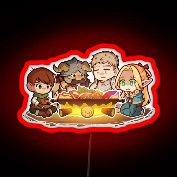 Dungeon Meshi Campfire RGB Neon Sign