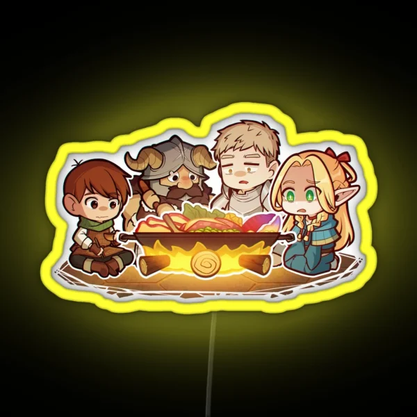 Dungeon Meshi Campfire RGB Neon Sign