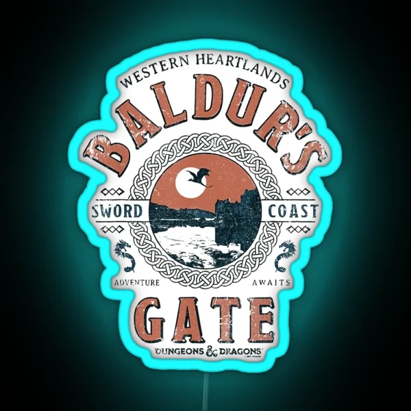 Dungeons And Dragons Baldur S Gate RGB Neon Sign