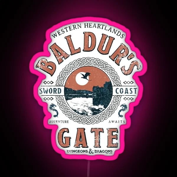 Dungeons And Dragons Baldur S Gate RGB Neon Sign