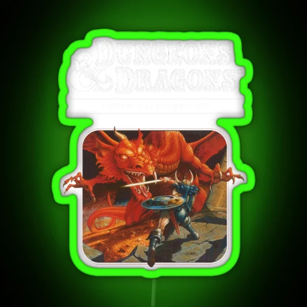 Dungeons And Dragons Base Set Artwork RGB Neon Sign