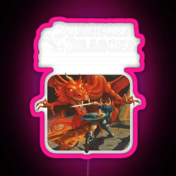 Dungeons And Dragons Base Set Artwork RGB Neon Sign