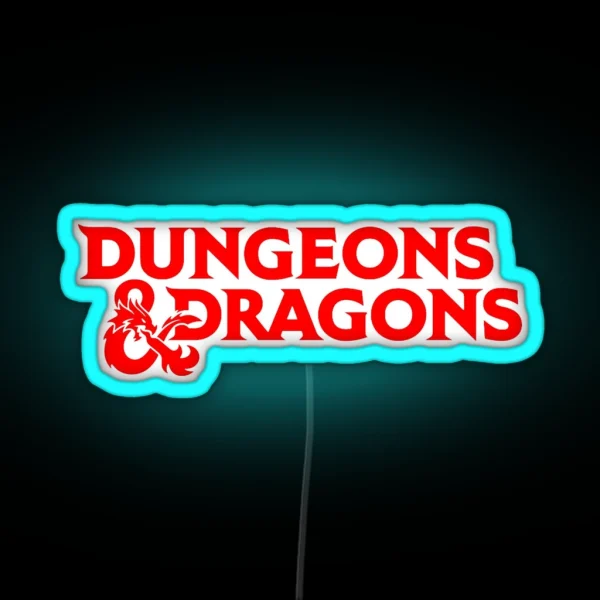 Dungeons And Dragons Logo RGB Neon Sign