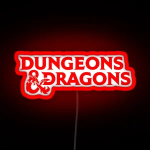 Dungeons And Dragons Logo RGB Neon Sign