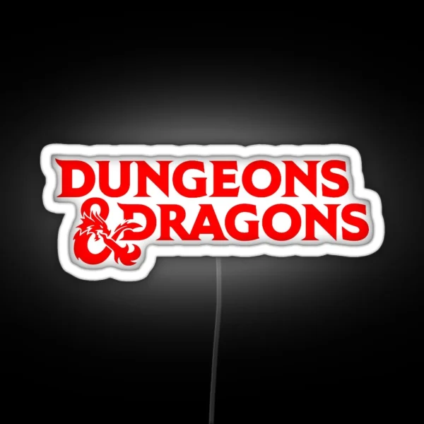 Dungeons And Dragons Logo RGB Neon Sign