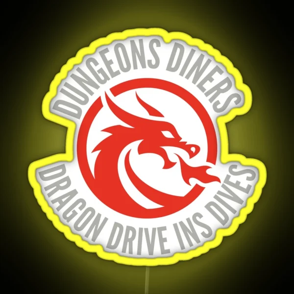 DUNGEONS DINERS Dragon Drive Ins Dives RGB Neon Sign