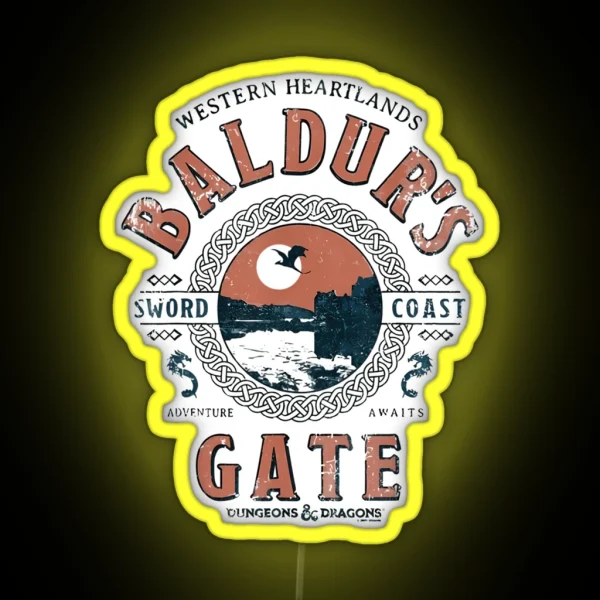 Dungeons Dragons Baldur S Gate RGB Neon Sign