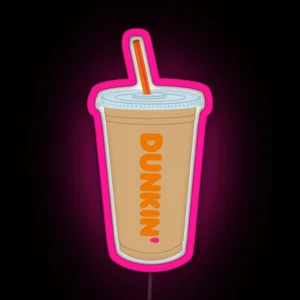 Dunkin Iced Latte RGB Neon Sign