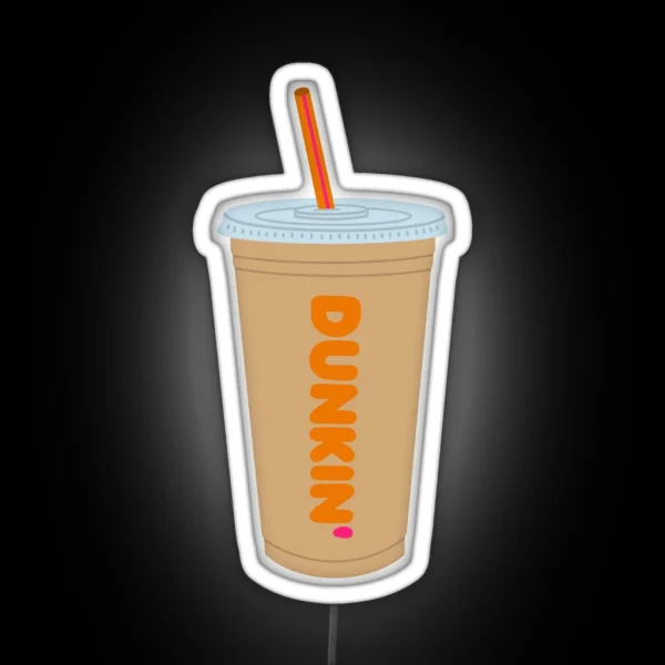 Dunkin Iced Latte RGB Neon Sign