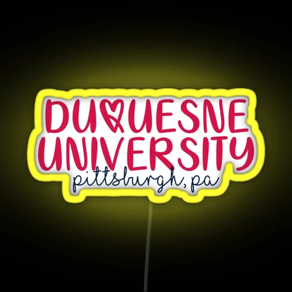 Duquesne Dukes Pittsburgh Led RGB Neon Sign