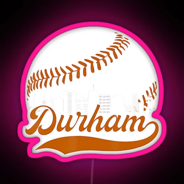 Durham Baseball Skyline Bull City RGB Neon Sign