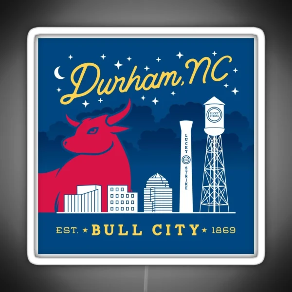 Durham Bull City Art RGB Neon Sign