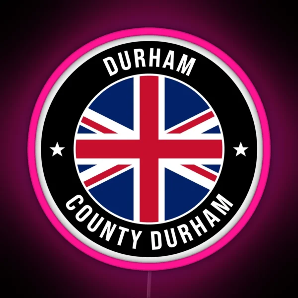 Durham County Durham United Kingdom Flag RGB Neon Sign