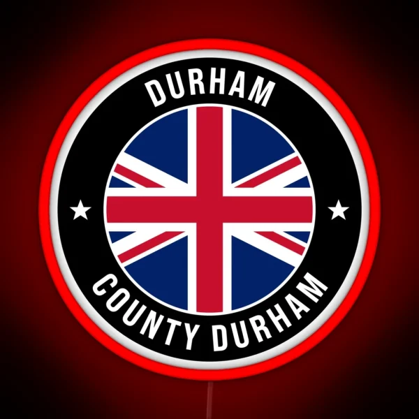 Durham County Durham United Kingdom Flag RGB Neon Sign