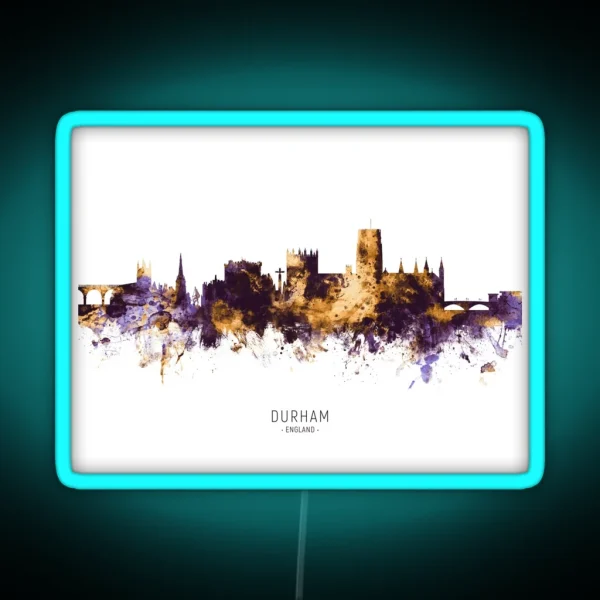 Durham England Skyline RGB Neon Sign