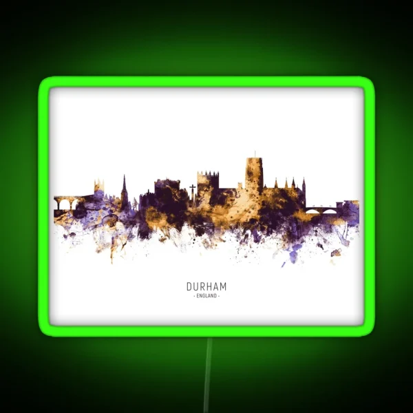 Durham England Skyline RGB Neon Sign