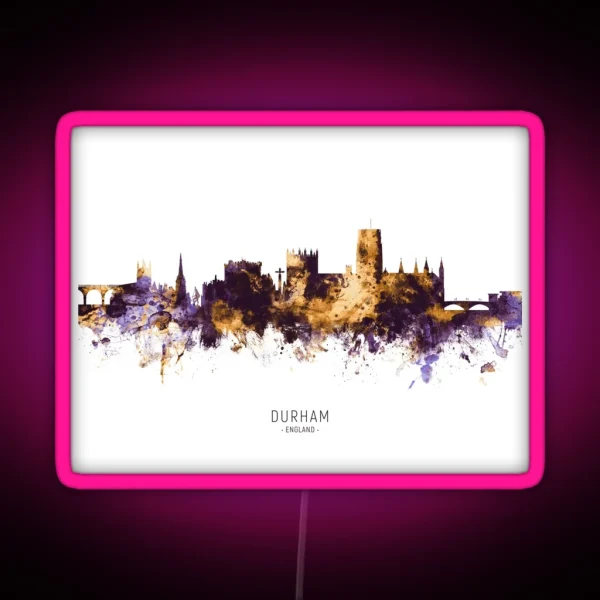 Durham England Skyline RGB Neon Sign