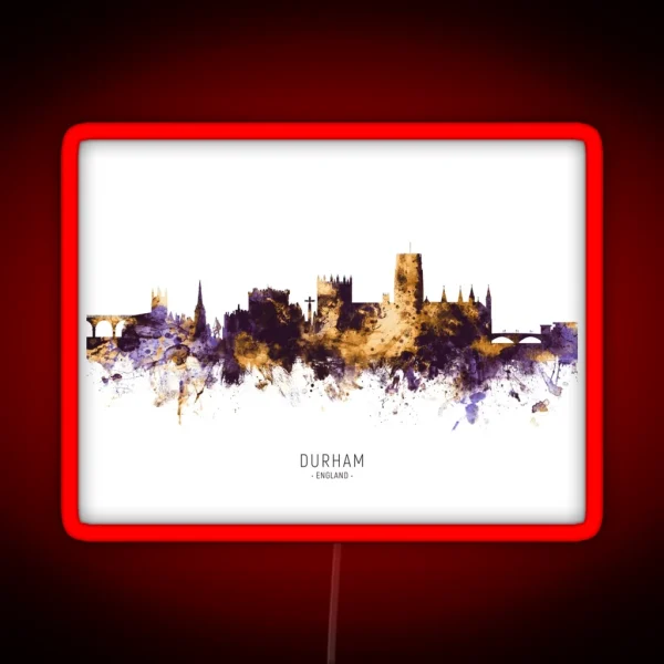 Durham England Skyline RGB Neon Sign