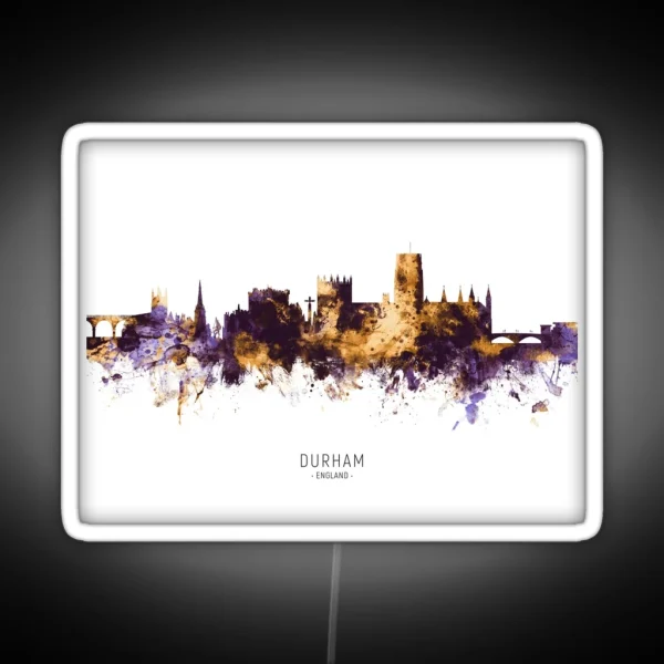 Durham England Skyline RGB Neon Sign