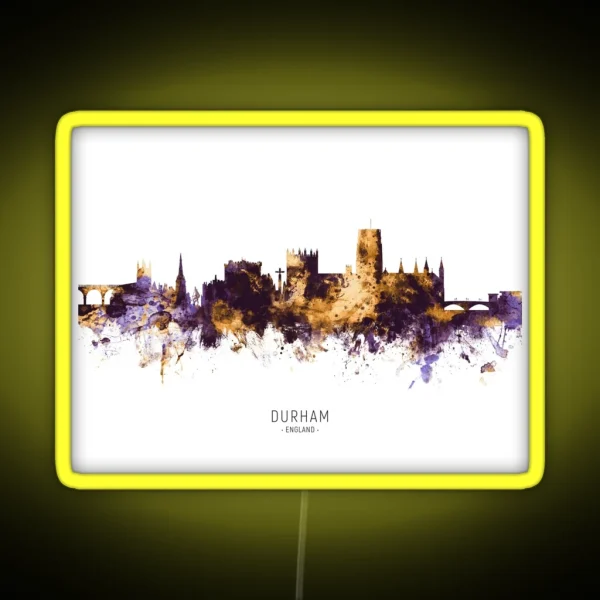 Durham England Skyline RGB Neon Sign