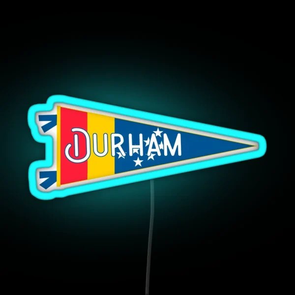Durham Flag Pennant RGB Neon Sign
