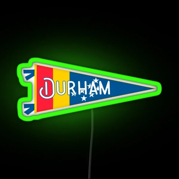 Durham Flag Pennant RGB Neon Sign