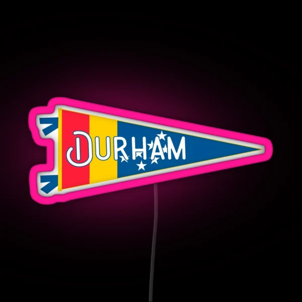 Durham Flag Pennant RGB Neon Sign
