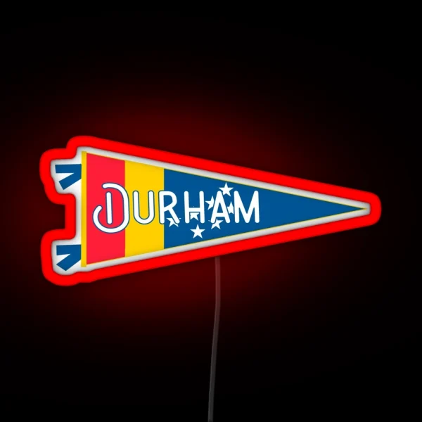 Durham Flag Pennant RGB Neon Sign
