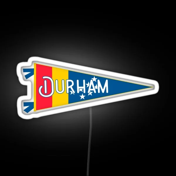 Durham Flag Pennant RGB Neon Sign