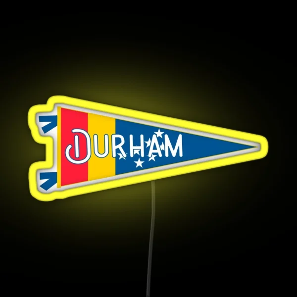 Durham Flag Pennant RGB Neon Sign