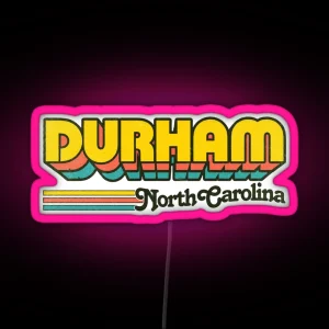 Durham NC City Stripes RGB Neon Sign