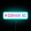 Durham Social Media Location Pin RGB Neon Sign - Image 2