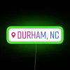 Durham Social Media Location Pin RGB Neon Sign - Image 3