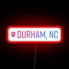 Durham Social Media Location Pin RGB Neon Sign