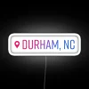 Durham Social Media Location Pin RGB Neon Sign - Image 4