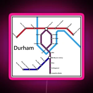 Durham Tube Map RGB Neon Sign