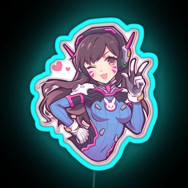 Dva Peace RGB Neon Sign