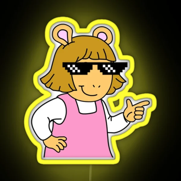 DW Arthur Thug Life RGB Neon Sign