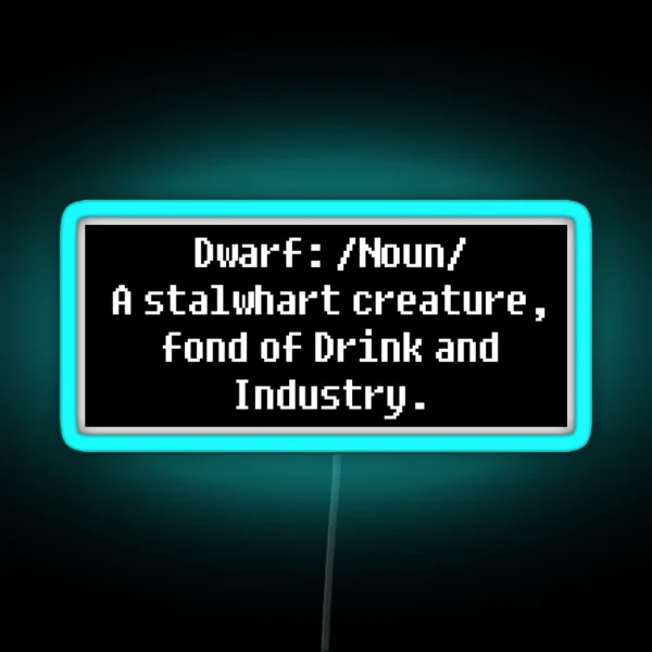 Dwarven Ingenuity Simple RGB Neon Sign