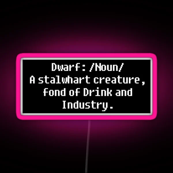 Dwarven Ingenuity Simple RGB Neon Sign