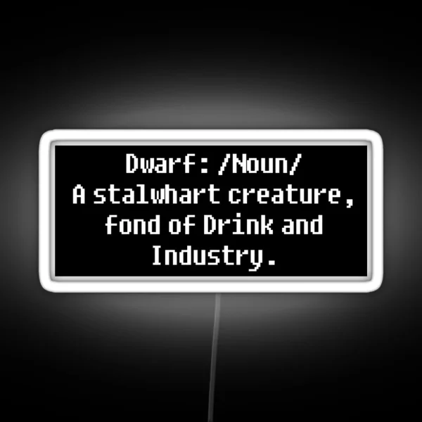 Dwarven Ingenuity Simple RGB Neon Sign