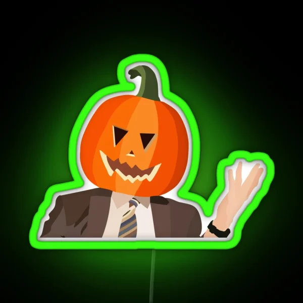 Dwight In A Pumpkin RGB Neon Sign