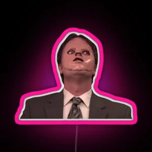 Dwight Schrute CPR Mask Funny RGB Neon Sign