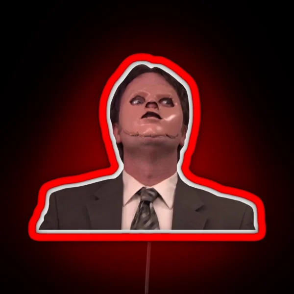 Dwight Schrute CPR Mask Funny RGB Neon Sign